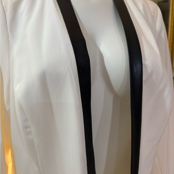Torrid Ivory Jacket with Black Faux Leather Trim Accents (4) - Picture 12 of 14